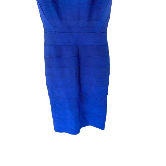Herve Leger Ultramarine Party Short Sleeve Bandage Bodycon Mini Dress Size XS - Picture 4 of 11